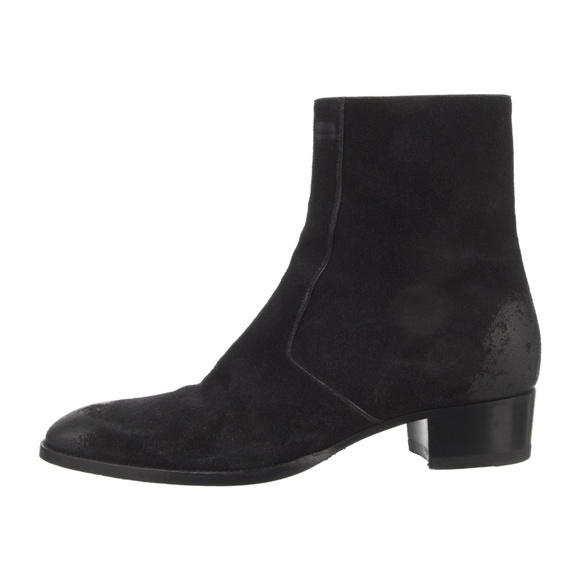 Saint Laurent Wyatt 40 Suede Boots - Picture 1 of 7